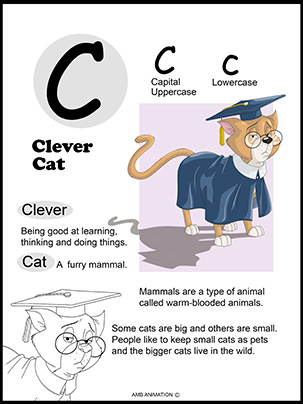 C Clever Cat Animal Alphabet Disney homeschool