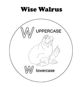 Letter W Wise Walrus